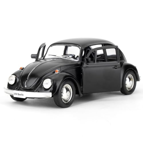 imtfzct 1/36 Volkswagen Käfer (VW Beetle) Casting Auto Modell, Zinklegierung Spielzeug Auto für Kinder, Zurückziehen Fahrzeuge Spielzeug LKW für Kleinkinder Kinder Jungen Mädchen Geschenk Black von imtfzct