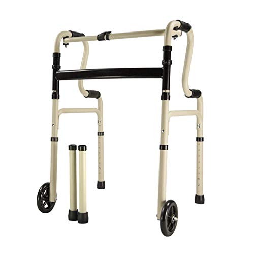Ältere, zusammenklappbare, leichte Aluminiumlegierung, Behindertenrehabilitation, Balance-unterstütztes Gehauto, höhenverstellbar, weiß, kompakt, interessant von inBEKEA