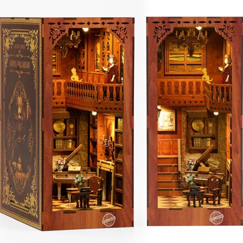 inaepeak DIY Book Nook Kit, 3D Puzzle Puppenhaus Holz Haus, Puppenhäuser Miniatur Haus Kit mit LED Licht, DIY Miniaturhaus Bausatz für Erwachsene, Bücherregal Deko Bastelset Geschenken (Grimm's House) inaepeak DIY Book Nook Kit, 3D Puzzle Puppenhaus Holz Haus, Puppenhäuser Miniatur Haus Kit mit LED Licht, DIY Miniaturhaus Bausatz für Erwachsene, Bücherregal Deko Bastelset Geschenken (Grimm's House) von inaepeak