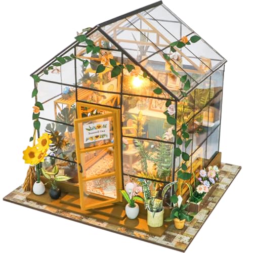 inaepeak DIY Miniatur Haus Selber Bauen, 3D Puzzle Puppenhaus Holz Haus, Puppenhäuser Haus Kit mit LED Licht, DIY Miniaturhaus Bausatz für Erwachsene, Bücherregal Deko Bastelset Geschenken (Garten) inaepeak DIY Miniatur Haus Selber Bauen, 3D Puzzle Puppenhaus Holz Haus, Puppenhäuser Haus Kit mit LED Licht, DIY Miniaturhaus Bausatz für Erwachsene, Bücherregal Deko Bastelset Geschenken (Garten) von inaepeak