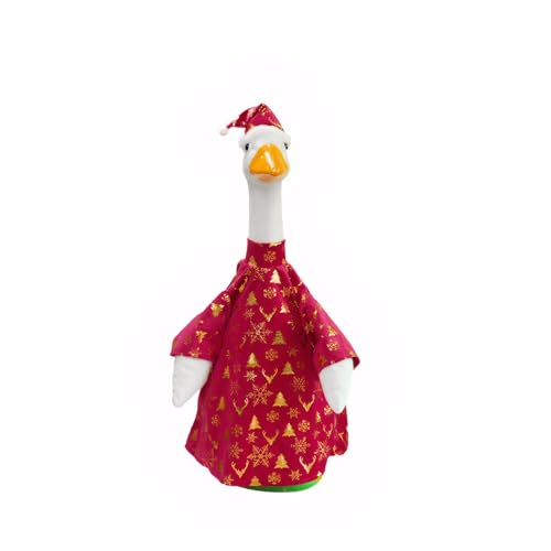 indiedouker Halloween-Kostüm für Weihnachten, Hof, Veranda, Gans, Kleidung, Rasengans, 58,4 cm, Zement-Kunststoff-Gans-Dekorationen, Rot/Ausflug, einfarbig (Getaway Solids), Large von indiedouker