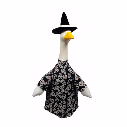 indiedouker Halloween-Kostüm für Weihnachten, Hof, Veranda, Gans, Kleidung, Rasengans, 58,4 cm, Zement-Kunststoff-Gans-Dekorationen, Schwarz, Large indiedouker Halloween-Kostüm für Weihnachten, Hof, Veranda, Gans, Kleidung, Rasengans, 58,4 cm, Zement-Kunststoff-Gans-Dekorationen, Schwarz, Large von indiedouker