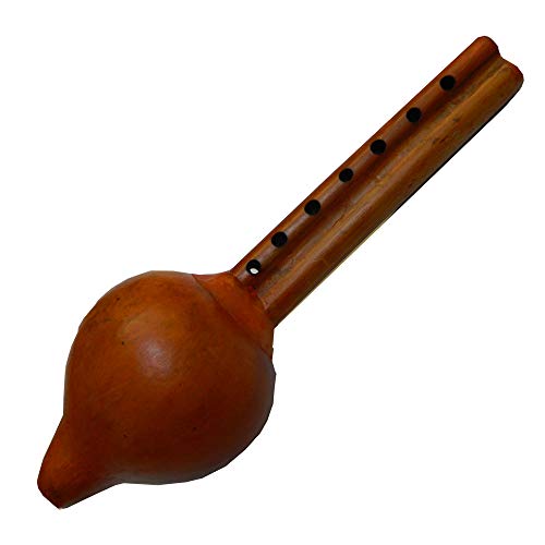 Indische Schlangenflöte rotbraun Holz Musikinstrument Blasinstrument von indischerbasar.de