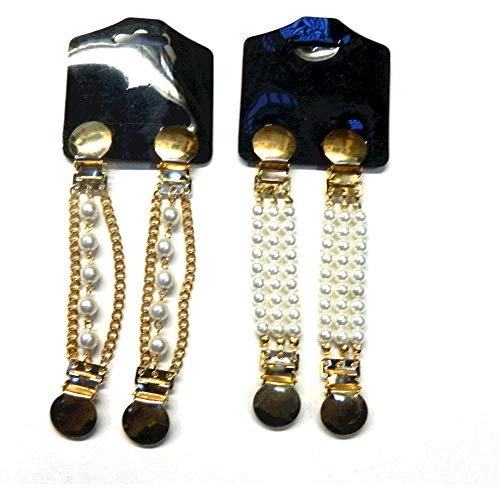 Blusenraffer 2 Paare Ärmelhalter Set C silber- und goldfarben goldenen Perlen Ärmelraffer Blusenraffer 2 Paare Ärmelhalter Set C silber- und goldfarben goldenen Perlen Ärmelraffer von indischerbasar