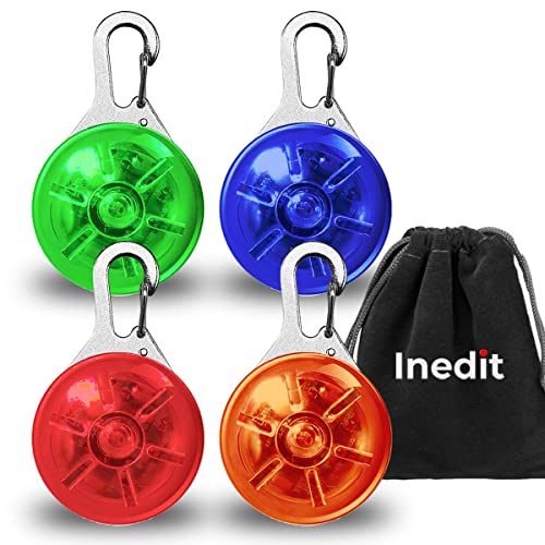 Inedit Blinklicht Hund - 4 Stück inkl - Aufbewahrungsbeutel GRATIS - Leuchtanhänger für Schulranzen und Kinder - LED Inedit Blinklicht Hund - 4 Stück inkl - Aufbewahrungsbeutel GRATIS - Leuchtanhänger für Schulranzen und Kinder - LED von inedit