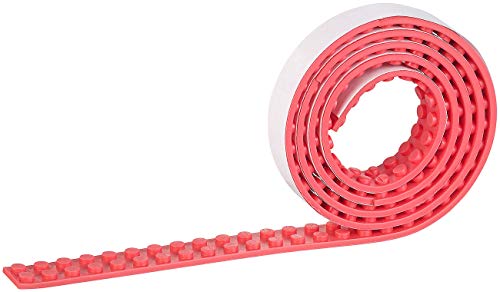 infactory Bauspielzeug: Selbstklebendes Spielbaustein-Tape für gängige Systeme, 1 m, rot (Klebebänder für Spielbausteine, Spielbaustein-Band, Mitbringsel) von infactory