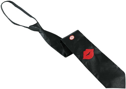 infactory Leuchtkrawatte: Originelle Krawatte mit leuchtendem LED-Kussmund (Motiv-Krawatte, Nerdkrawatte, Halloween t Shirt) von infactory