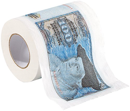infactory Witziges Klopapier: Retro-Toilettenpapier "100 D-Mark", 1 Rolle (Witziges Toilettenpapier, witzige Toilettenpapier-Rolle, Geschenkverpackung) von infactory