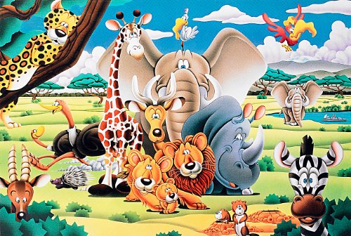 infactory Leuchtpuzzle: 500-teiliges Glow-in-The-Dark-Puzzle Tierwelt (Puzzle leuchtet im Dunkeln, Puzzle für Puzzlefan, Mitbringsel) von infactory