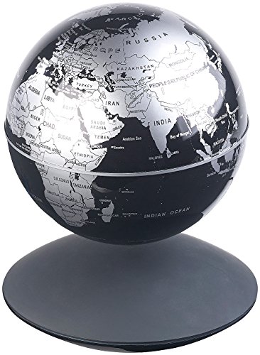 infactory Schwebende Kugel: Freischwebender Globus mit beleuchteter Magnet-Schwebebasis, Ø 14 cm (Schwebeglobus, Weltkugel, magnetisch Schwebender) von infactory