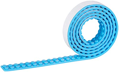 infactory Spielzeug: Selbstklebendes Spielbaustein-Tape für gängige Systeme, 1 m, hellblau (Block Tape, Klebebänder für Spielbausteine, Klebeband Lego) von infactory