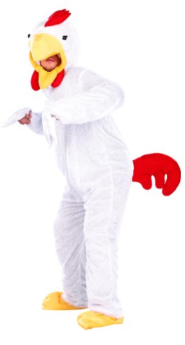 infactory Ganzkörperkostüm Tier: Halloween- & Faschings-Kostüm Verrücktes Hühnchen (Ganzkörper Kostüm, Ganzkörper Kostüme Tiere, das Verrückte Huhn) von infactory