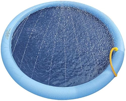 infactory Wasserspielmatte: Wasser-Spielmatte für Kinder & Hunde, Schlauchanschluss, PVC, BPA-frei (Wasserspielzeuge Pool, Sprinklerpool, Gartenschlauch) von infactory