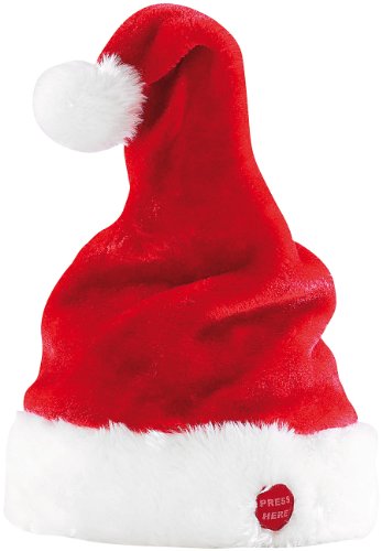 infactory Weihnachtsmütze: Singende und tanzende Nikolausmütze (Tanzende Weihnachtsmütze, Singender Hut, Weihnachts Kinder) von infactory