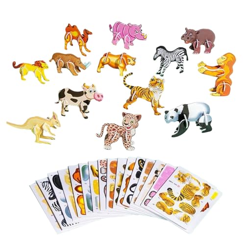 3D-Puzzles Für Kinder – 25-teiliges Puzzle-Themenset, Cartoon-Puzzle, 3D-Tier-Puzzles, Kunsthandwerk, Puzzle Für Kinder Mit Dschungeltieren, 3D-Puzzle-Geschenke Für Die Früherziehung Für Jungen von inhis