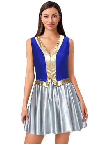 inhzoy Damen Arabische Prinzessin Kostüm Kleid Fastnacht Karneval Kostüm Arabische Orientalische Kledung Glitzer Party Tanzkleid Blau 4XL inhzoy Damen Arabische Prinzessin Kostüm Kleid Fastnacht Karneval Kostüm Arabische Orientalische Kledung Glitzer Party Tanzkleid Blau 4XL von inhzoy