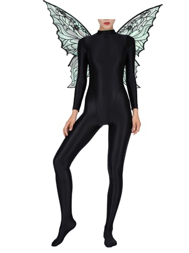 inhzoy Damen Fee Kostüm Set Glitzer Fee Schmetterling Flügel Und Glänzend Nylon Ganzanzug Faschingskostüme Nymphe Zahnfee Cosplay Outfit Schwarz M inhzoy Damen Fee Kostüm Set Glitzer Fee Schmetterling Flügel Und Glänzend Nylon Ganzanzug Faschingskostüme Nymphe Zahnfee Cosplay Outfit Schwarz M von inhzoy
