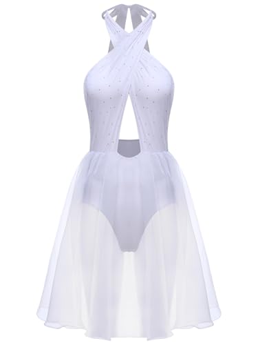inhzoy Damen Monroe Kleid Ikonischer Filmstar Kostüm Karneval Fasching Neckholder Glitzer Party Tanzkleid Weiß S inhzoy Damen Monroe Kleid Ikonischer Filmstar Kostüm Karneval Fasching Neckholder Glitzer Party Tanzkleid Weiß S von inhzoy