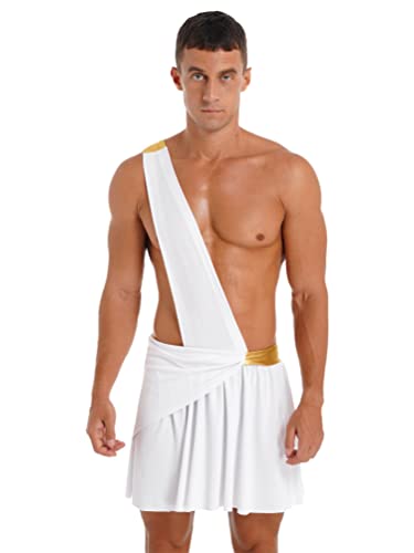 inhzoy Herren Erwachsene Griechischer Gott Kostüm Toga Römischer Krieger Caesar Kostüm Kilt Rock Karneval Party Clubwear Weiß XL inhzoy Herren Erwachsene Griechischer Gott Kostüm Toga Römischer Krieger Caesar Kostüm Kilt Rock Karneval Party Clubwear Weiß XL von inhzoy