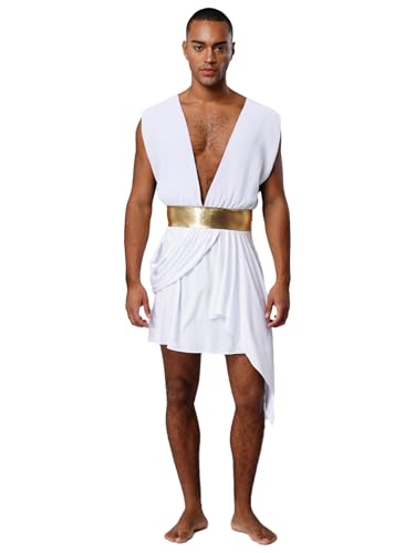 inhzoy Herren Griechische Götter Kostüm Römisches Gladiator Klit Grieche Rom Kleidung für Halloween Karneval Faschnacht von inhzoy