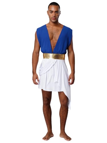 inhzoy Herren Griechische Götter Kostüm Römisches Gladiator Klit Grieche Rom Kleidung für Halloween Karneval Faschnacht von inhzoy