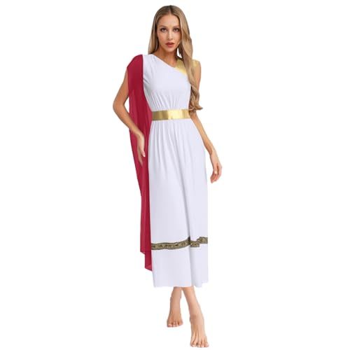inlzdz Damen Antike Römische Göttin Kaiserin Kostüm Toga Kleid Robe Maxikleid Ärmellos Verkleidung Halloween Karneval Kostüm Burgundy M inlzdz Damen Antike Römische Göttin Kaiserin Kostüm Toga Kleid Robe Maxikleid Ärmellos Verkleidung Halloween Karneval Kostüm Burgundy M von inlzdz