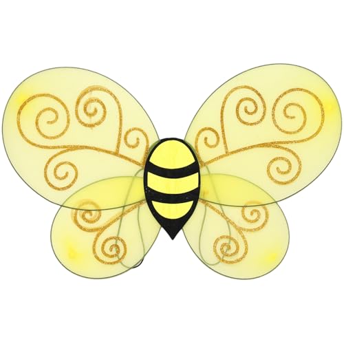 inlzdz Gelbes Hummelkostüm Flügel Bienenantennen Stirnband Zauberstab Kostümzubehör Für Erwachsene Kinder Halloween Cosplay Party Typ I-5 Einheitsgröße inlzdz Gelbes Hummelkostüm Flügel Bienenantennen Stirnband Zauberstab Kostümzubehör Für Erwachsene Kinder Halloween Cosplay Party Typ I-5 Einheitsgröße von inlzdz