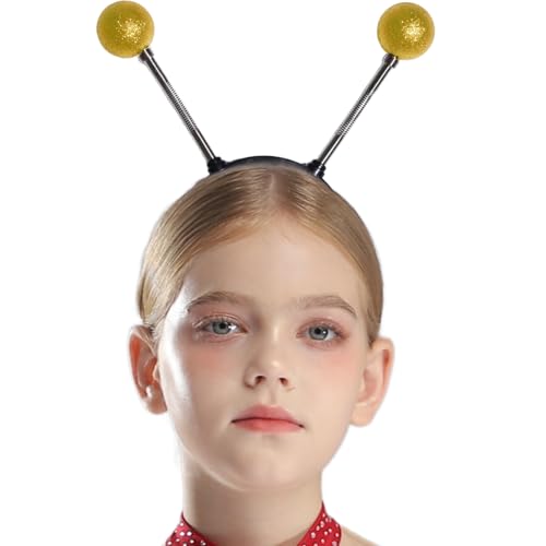 inlzdz Glitter Leuchtende Bälle Kopfband Alien Antennen Ball Bopper Stirnbänder Für Alien Cosplay Party Gelb Einheitsgröße von inlzdz