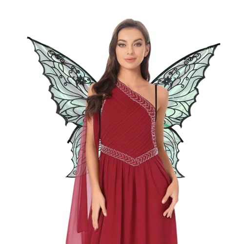 inlzdz Glitzernde Durchsichtige Halloween Schmetterlingsflügel Mit Elfenohren Und Sternenfeenstab Für Cosplay Partys Schwarz Einheitsgröße inlzdz Glitzernde Durchsichtige Halloween Schmetterlingsflügel Mit Elfenohren Und Sternenfeenstab Für Cosplay Partys Schwarz Einheitsgröße von inlzdz