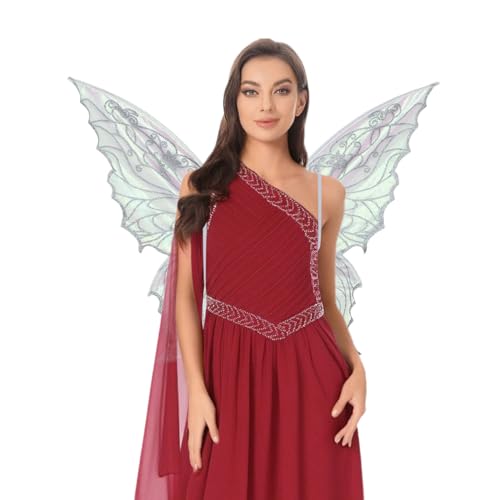 inlzdz Glitzernde Durchsichtige Halloween Schmetterlingsflügel Mit Elfenohren Und Sternenfeenstab Für Cosplay Partys Silber Einheitsgröße inlzdz Glitzernde Durchsichtige Halloween Schmetterlingsflügel Mit Elfenohren Und Sternenfeenstab Für Cosplay Partys Silber Einheitsgröße von inlzdz