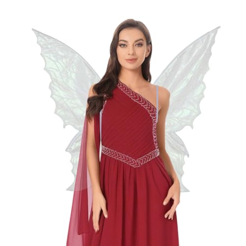 inlzdz Glitzernde Durchsichtige Halloween Schmetterlingsflügel Mit Elfenohren Und Sternenfeenstab Für Cosplay Partys Weiß Einheitsgröße inlzdz Glitzernde Durchsichtige Halloween Schmetterlingsflügel Mit Elfenohren Und Sternenfeenstab Für Cosplay Partys Weiß Einheitsgröße von inlzdz
