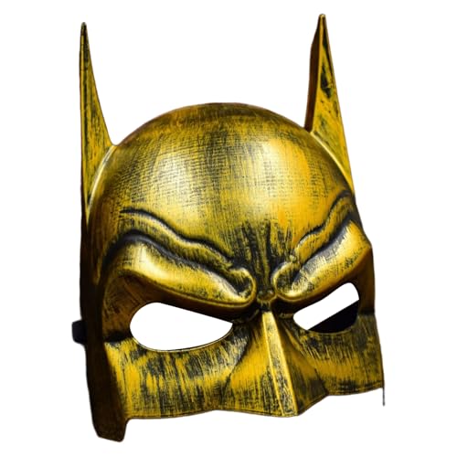 inlzdz Halloween Fledermaus Maske Schwarzer Fledermausflügel Kostüm Halbgesicht Bedeckung Maskerade Cosplay Zubehör Gold Einheitsgröße inlzdz Halloween Fledermaus Maske Schwarzer Fledermausflügel Kostüm Halbgesicht Bedeckung Maskerade Cosplay Zubehör Gold Einheitsgröße von inlzdz