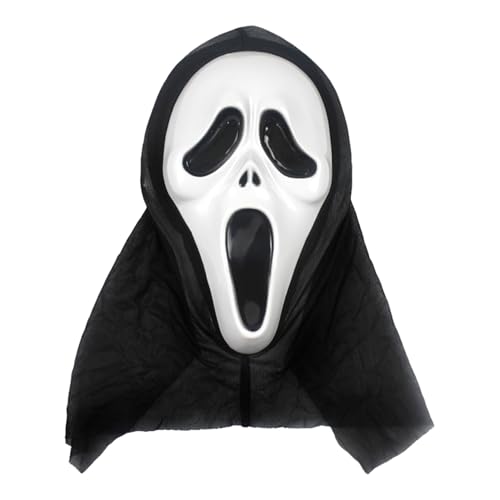 inlzdz Halloween Geister Gruselige Schädelmaske Horror Vollkopfmaske Grimassen Cosplay Requisiten Typ 1 Einheitsgröße von inlzdz