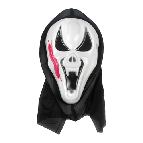 inlzdz Halloween Geister Gruselige Schädelmaske Horror Vollkopfmaske Grimassen Cosplay Requisiten Typ 2 Einheitsgröße von inlzdz