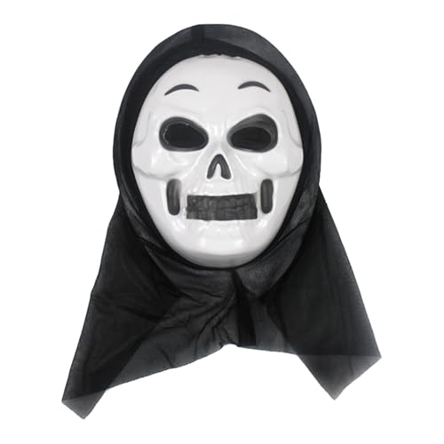 inlzdz Halloween Geister Gruselige Schädelmaske Horror Vollkopfmaske Grimassen Cosplay Requisiten Typ 3 Einheitsgröße von inlzdz
