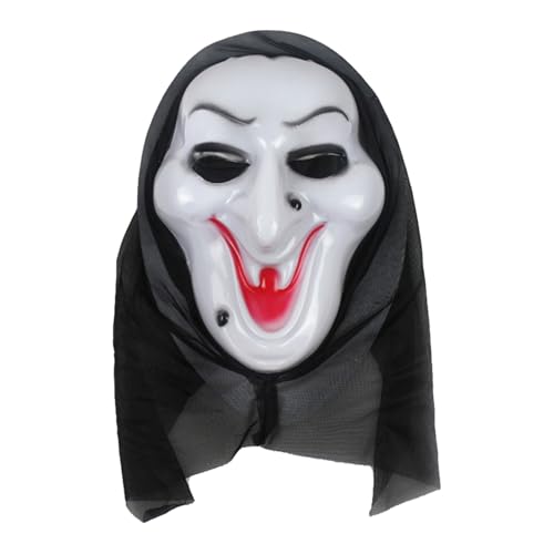 inlzdz Halloween Geister Gruselige Schädelmaske Horror Vollkopfmaske Grimassen Cosplay Requisiten Typ 4 Einheitsgröße von inlzdz