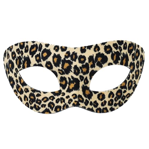inlzdz Modische Leopardenmuster Halbgesichtsmasken Für Halloween Maskeradenparty Gelb Einheitsgröße inlzdz Modische Leopardenmuster Halbgesichtsmasken Für Halloween Maskeradenparty Gelb Einheitsgröße von inlzdz