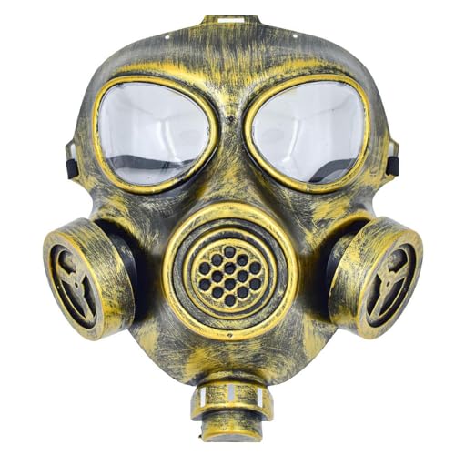 inlzdz Vintage Antike Maske Schädel Vollgesichtsmasken Outdoor Überlebensspiele Gruselige Masken Gold Einheitsgröße inlzdz Vintage Antike Maske Schädel Vollgesichtsmasken Outdoor Überlebensspiele Gruselige Masken Gold Einheitsgröße von inlzdz