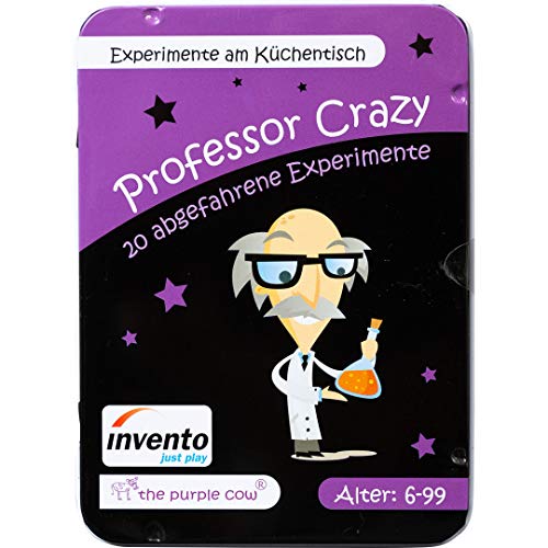 Invento just Play -The Purple Cow, Professor Crazy Activity Cards: Experimente am Küchentisch, 20 Karten mit aufregenden Experimenten in der Küche, für Kinder ab 6 Jahre von invento just play