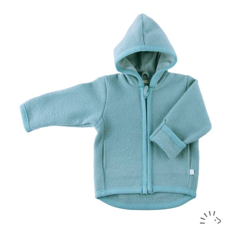 Iobio Jacke aus Wollwalk - Style Milo - Petrol 74 / 80 von iobio