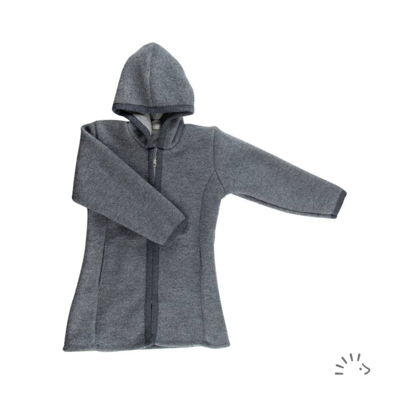 Iobio Mantel aus Wollwalk - Style Marlene - Anthrazit 110 / 116 von iobio