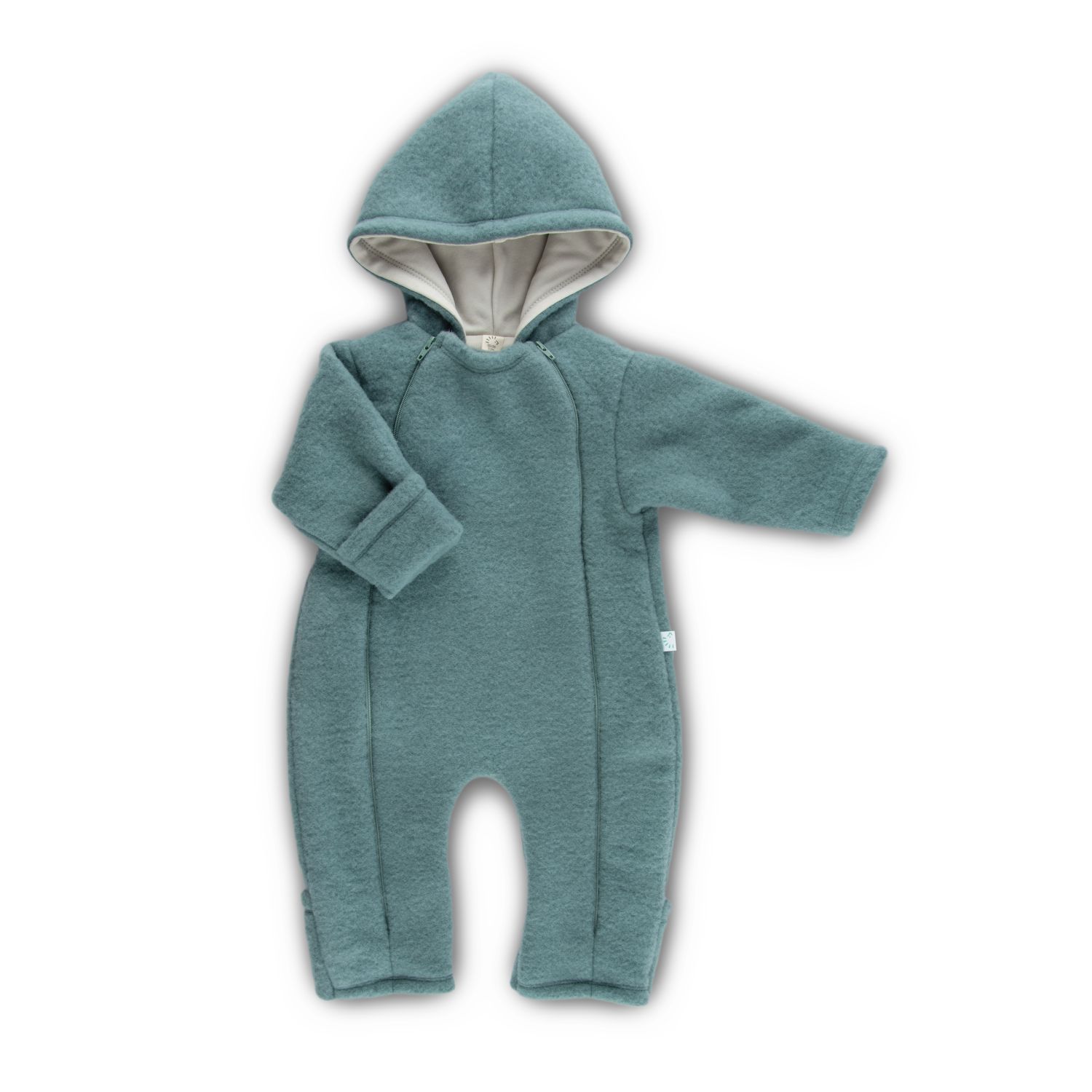 Iobio Wollfleece-Overall mit Doppelreißverschluss - Sage Green 74 / 80 von iobio