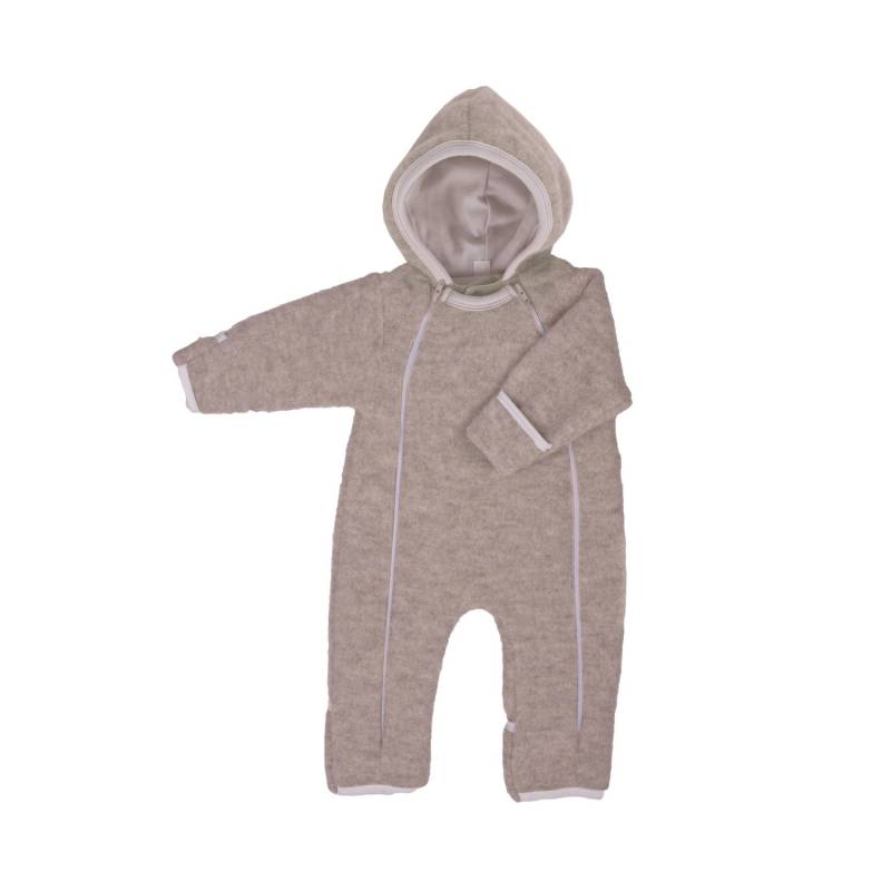 Iobio Wollfleece-Overall mit Doppelreißverschluss - Beige Melange 44 von iobio