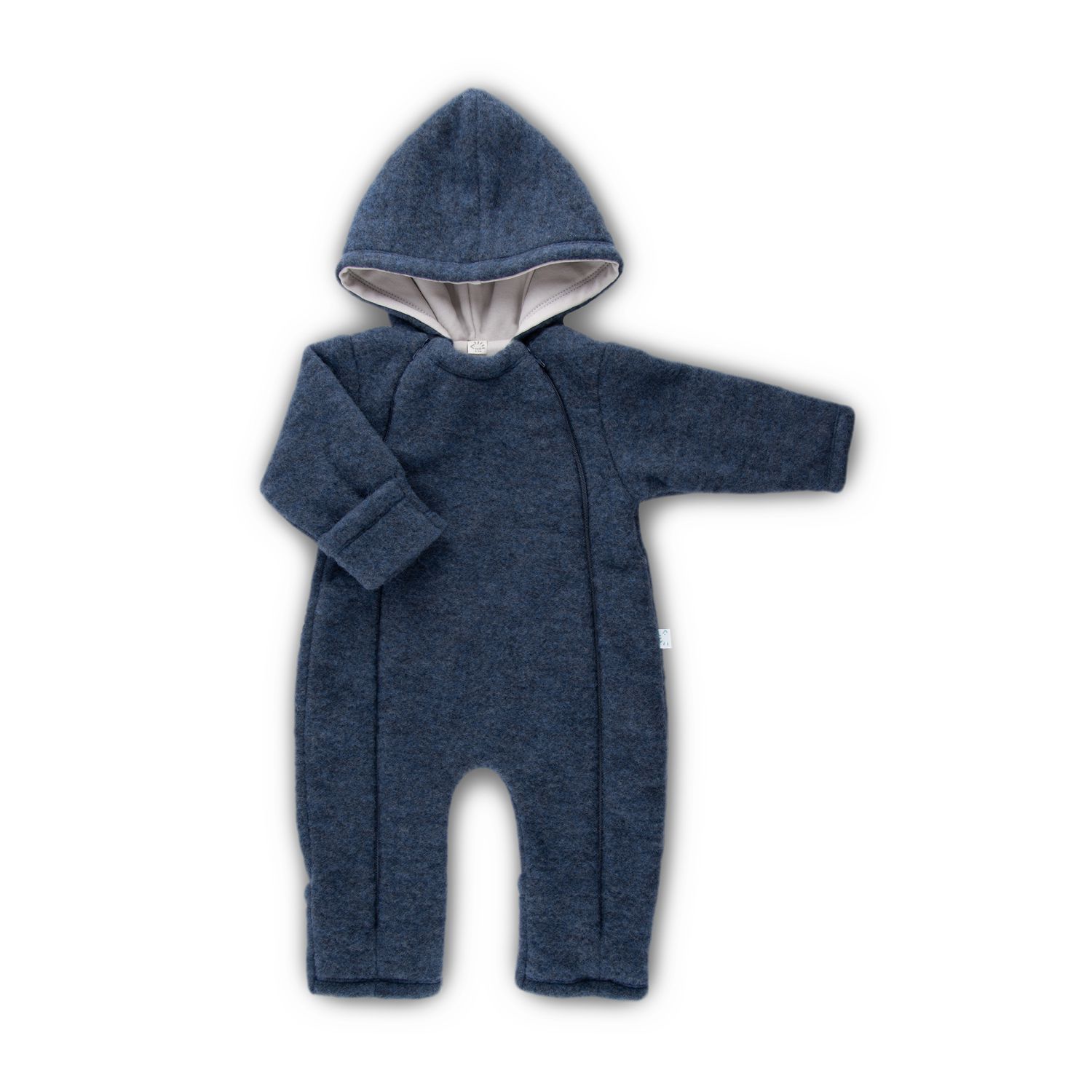 Iobio Wollfleece-Overall mit Doppelreißverschluss - Jeans Melange 50 / 56 von iobio