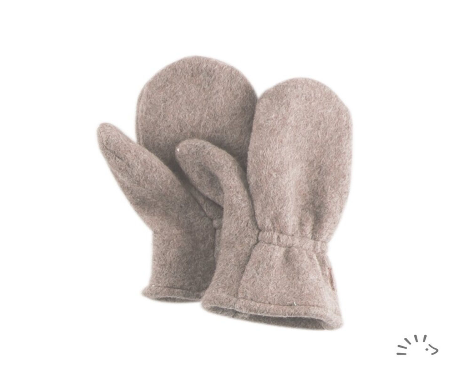 iobio Fäustlinge aus Wollfleece - Beige Melange Größe 1 von iobio