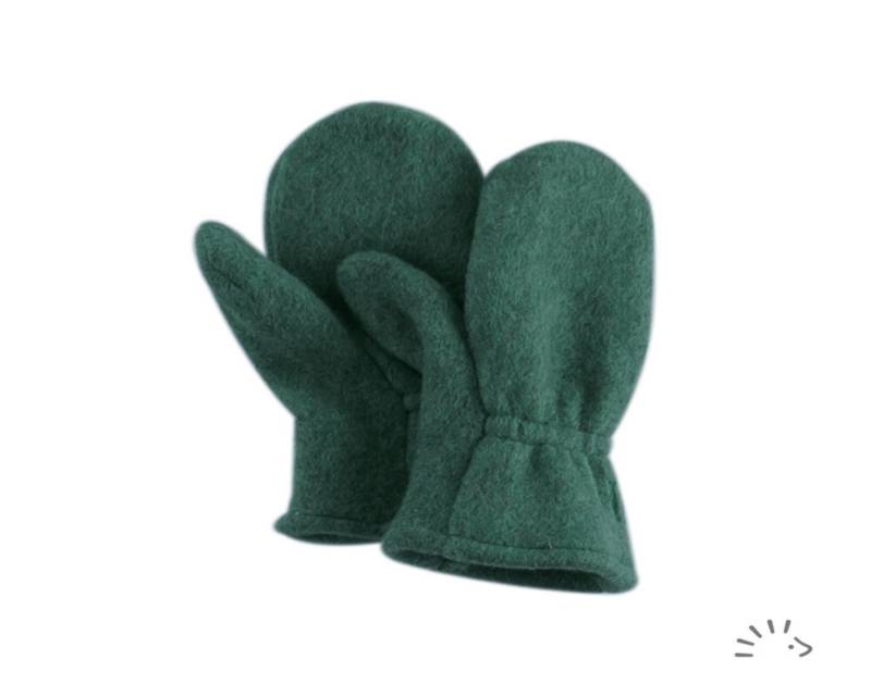 iobio Fäustlinge aus Wollfleece - Größe 1 Dunkelgrün von iobio