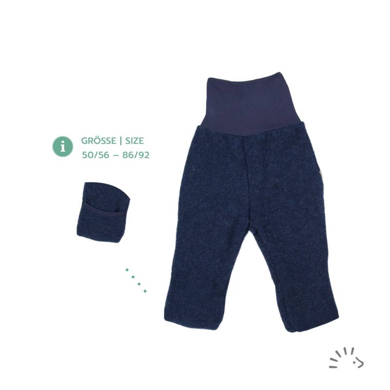 iobio Hose aus Wollfleece - Dunkelblau 50 / 56 von iobio
