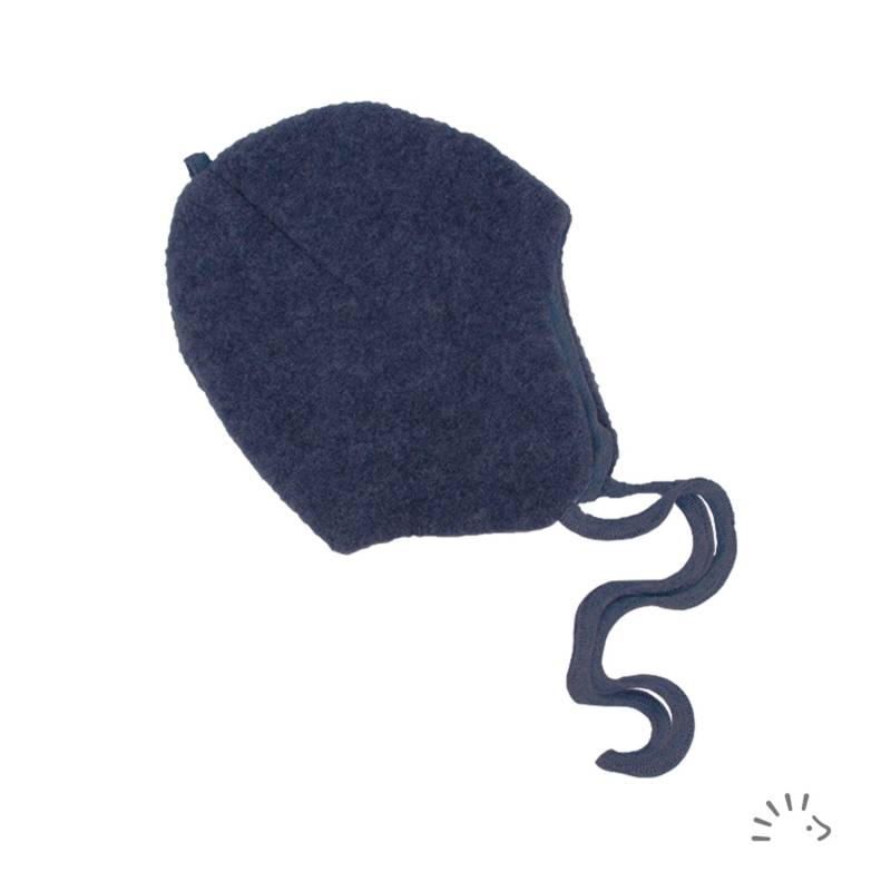 iobio Inka Haube aus Wollfleece - Dunkelblau Gr. 2 (47 / 49) von iobio