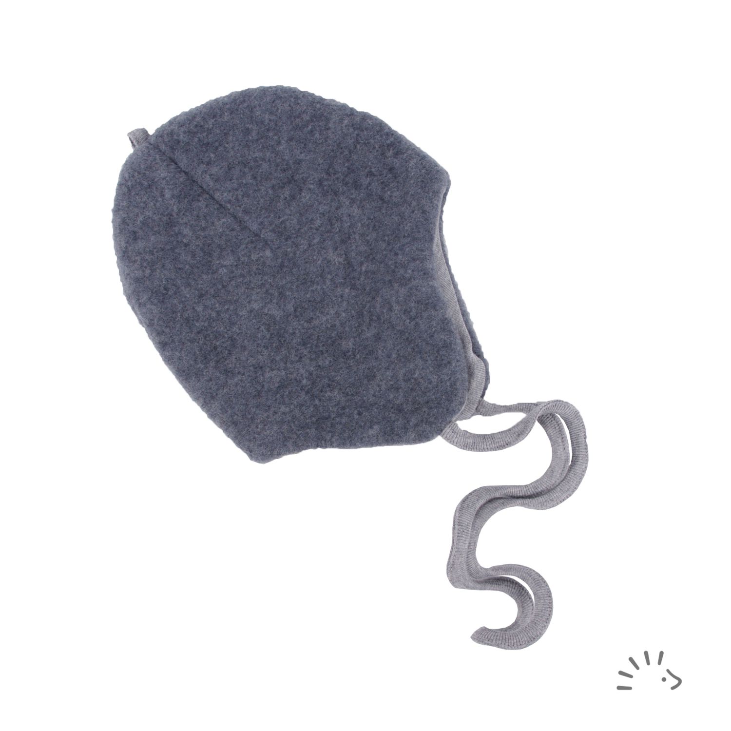 iobio Inka Haube aus Wollfleece - Gr. 0 (39 / 41) Anthrazit von iobio