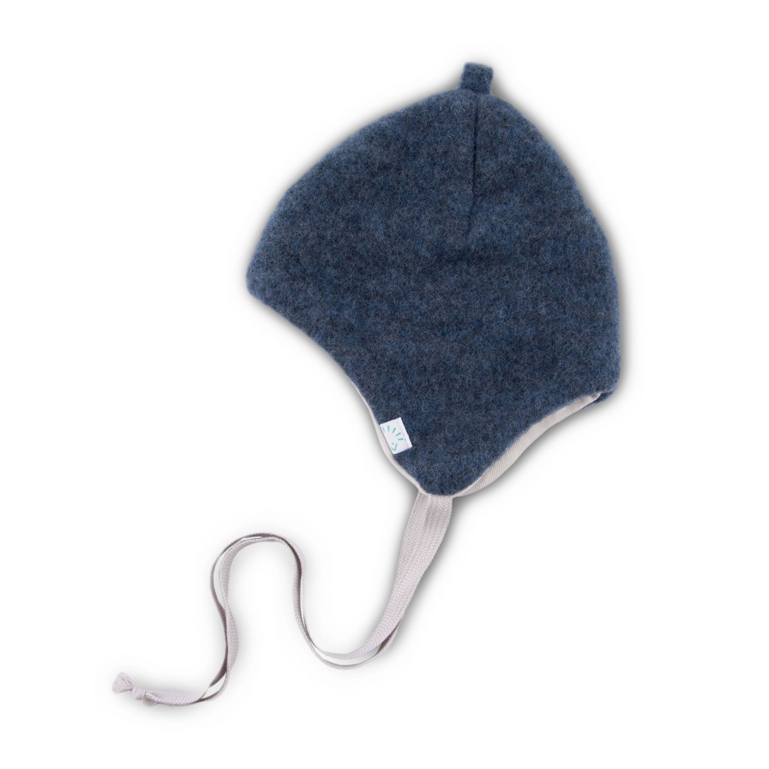 iobio Inka Haube aus Wollfleece - Gr. 2 (47 / 49) Jeans Melange von iobio